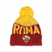 New Era - Football Röd pom Beanie - AS Roma Sport Beanie Burgundy/Yellow Pom @ Hatstore