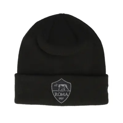 New Era - Football Svart cuff Beanie - AS Roma Tonal Cuff Beanie Black Cuff @ Hatstore