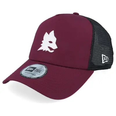 New Era - Football Svart trucker Keps - AS Roma Seasonal  Burgundy/Black A-frame Trucker @ Hatstore