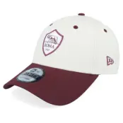 New Era - Football Vit adjustable Keps - AS Roma Contrast Visor 9FORTY Ivory/Maroon Adjustable @ Hatstore