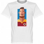 Roma T-shirt Playmaker Totti Football Francesco Totti Vit L