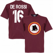 Roma T-shirt Vintage Crest with De Rossi 16 Daniele De Rossi Rödbrun L