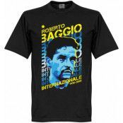 Inter T-shirt Roberto Baggio Portrait Svart 5XL