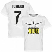 Juventus T-shirt Welcome to Juve Ronaldo Barn Cristiano Ronaldo Vit 6 år