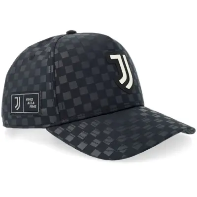 Fanatics - Football Svart adjustable Keps - Juventus Checkmate Black A-frame Adjustable @ Hatstore