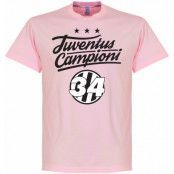 Juventus T-shirt Campioni 34 Crest Rosa XXL