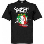 Juventus T-shirt Campioni DItalia 34 Svart XXXL