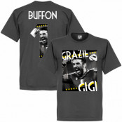 Juventus T-shirt Grazie Gigi Buffon 1 Gianluigi Buffon Mörkgrå S