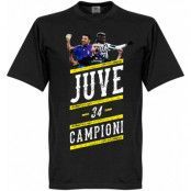 Juventus T-shirt Player Campioni 34 Svart XXXL