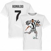 Juventus T-shirt Ronaldo 7 Script Cristiano Ronaldo Vit L
