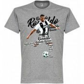 Juventus T-shirt Ronaldo Script Cristiano Ronaldo Grå L