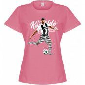 Juventus T-shirt Ronaldo Script Dam Cristiano Ronaldo Rosa L