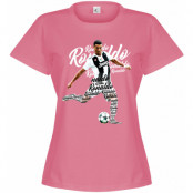 Juventus T-shirt Ronaldo Script Dam Cristiano Ronaldo Rosa S
