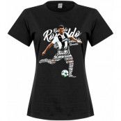 Juventus T-shirt Ronaldo Script Dam Cristiano Ronaldo Svart L