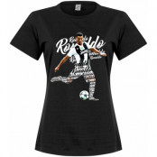 Juventus T-shirt Ronaldo Script Dam Cristiano Ronaldo Svart S