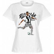 Juventus T-shirt Ronaldo Script Dam Cristiano Ronaldo Vit L