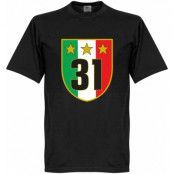 Juventus T-shirt Winners 31 Campione Svart XL