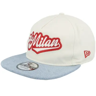 New Era - Football Beige snapback Keps - AC Milan Denim Golfer Light TerracottaSnapback @ Hatstore