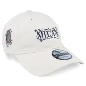 New Era - Football Beige unconstructed Keps - AC Milan Scribble 9TWENTY Stone Dad Cap @ Hatstore