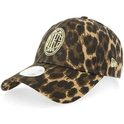 New Era - Football Brun adjustable Keps - AC Milan Womens Leopard 9FORTY Adjustable @ Hatstore