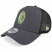 New Era - Football Grå trucker Keps - AC Milan Seasonal Charcoal/Black A-frame Trucker @ Hatstore