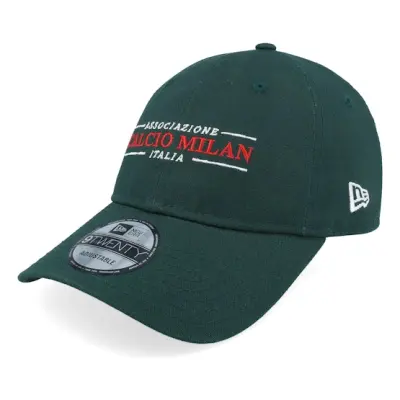 New Era - Football Grön unconstructed Keps - AC Milan Sports Club 9TWENTY Dark Green Dad Cap @ Hatstore