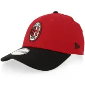 New Era - Football Röd adjustable Keps - Kids AC Milan Contrast 9FORTY Ktd Scarlet/Black Adjustable @ Hatstore