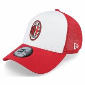 New Era - Football Rosa trucker Keps - AC Milan Core White/Scarlet A-Frame Trucker @ Hatstore