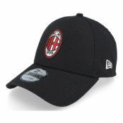 New Era - Football Svart adjustable Keps - AC Milan Core 9FORTY Black Adjustable @ Hatstore