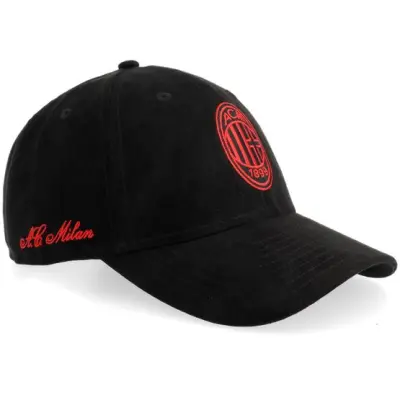 New Era - Football Svart adjustable Keps - AC Milan Faux Suede 9FORTY M-Crown Black Adjustable @ Hatstore