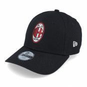 New Era - Football Svart adjustable Keps - Kids AC Milan Core 9FORTY Black Adjustable @ Hatstore