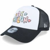 New Era - Football Vit trucker Keps - Kids AC Milan Doodle Youth A-frame White/Black Trucker @ Hatstore