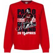 Milan Tröja Legend Sweatshirt Paolo Maldini Röd M