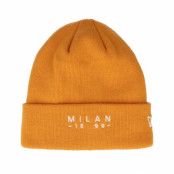 New Era - Football Gul cuff Beanie - AC Milan Seasonal Wordmark Beanie Yellow Cuff @ Hatstore