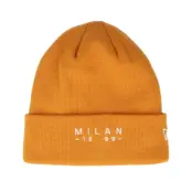 New Era - Football Gul cuff Beanie - AC Milan Seasonal Wordmark Beanie Yellow Cuff @ Hatstore