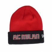 New Era - Football Röd cuff Beanie - Kids AC Milan Pulse Wordmark Scarlet/Black Cuff @ Hatstore