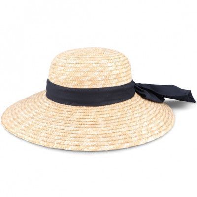 Sur la tête - Beige straw Hatt - Milan Boater Straw Sun Hat @ Hatstore