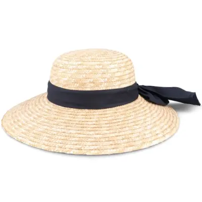 Sur la tête - Beige straw Hatt - Milan Boater Straw Sun Hat @ Hatstore