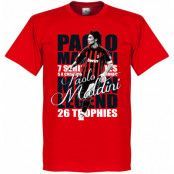 Milan T-shirt Legend Legend Paolo Maldini Röd M