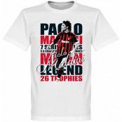 Milan T-shirt Legend Legend Paolo Maldini Vit XXL