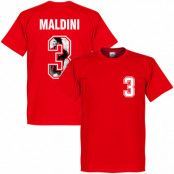 Milan T-shirt Maldini 3 Gallery Paolo Maldini Röd L