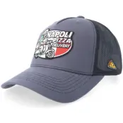 Yapan - Grå trucker Keps - Napoli Pizza Delivery Charcoal/Black Mid A-frame Trucker @ Hatstore