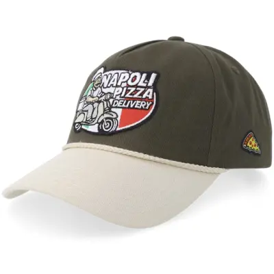 Yapan - Grön adjustable Keps - Napoli Pizza Delivery Rope Golfer Olive/Stone Adjustable @ Hatstore